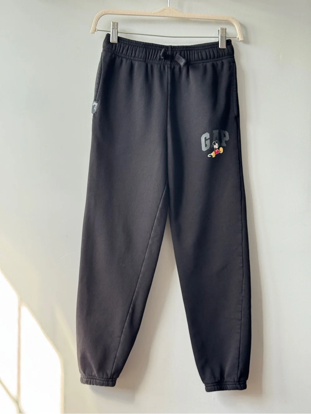GapKids x Disney Mickey Mouse Black Fleece Joggers - Size XL (12-13) / Kids 12